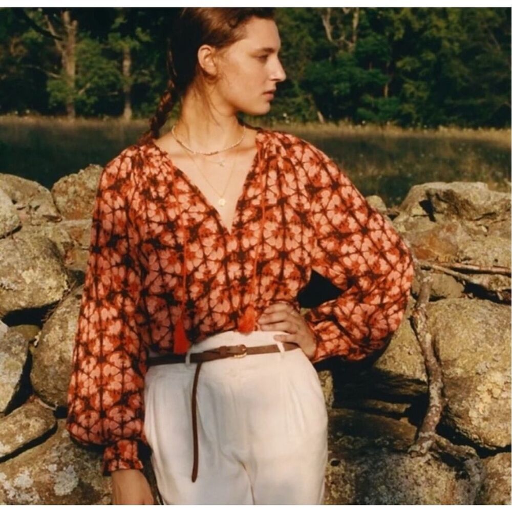 Anthropologie Porridge Elisabeth Boho Peasant‎ Blouse Top Size Small